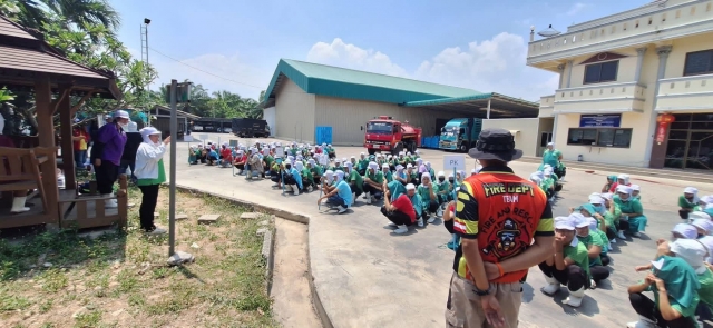 4-4-69 ร่วมซ้อมแผนดับเพลิงและอพยพหนีไฟ ประจำปี 2569 ณ โรงงานทวีผล