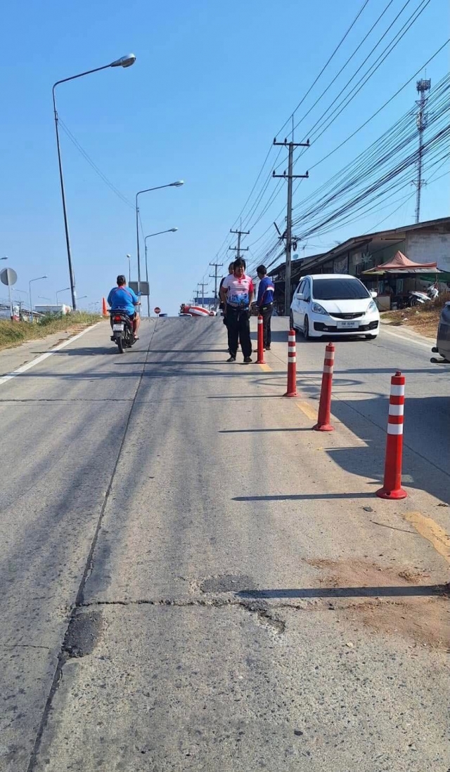 13-2-68 งานป้องกันฯ ออกดำเนินการซ่อมกรวย บริเวณทางรอดทางกลาง