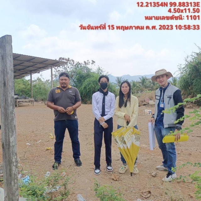 15-5-66 งานจัดเก็บฯ ออกสำรวจภาษีที่ดินและสิ่งปลูกสร้างบริเวณซุ้มโรงเจ หมู่ที่ 2 ตำบลไร่เก่า