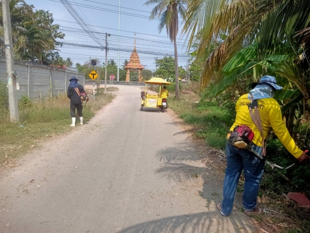 20-4-69 ตัดหญ้า ซ.24 ชุมชนบ้านศาลาลัย และฉีดวัคซีนป้องกันโรคพิษสุนัขบ้า ชุมชนบ้านสามร้อยยอด 